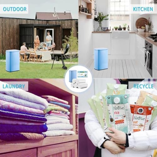 tall kitchen white trash-bags 13 gallon - kitchen garbage bags unscented biodegradable 60 Count Office waste basket Liners recycling Compostable Strong Thick Bulk Inwaysin - Image 5