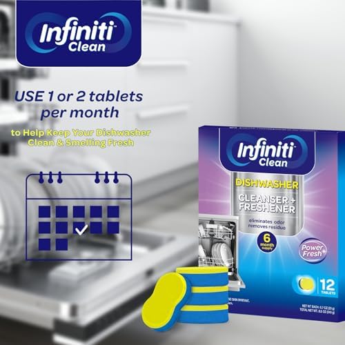 Dishwasher Cleaner and Deodorizer Tablets - Deep Clean Dishwasher Cleaner Tablets, Septic Safe, Natural Limescale Remover - Compatible with All Models (12 Pack) - Image 6