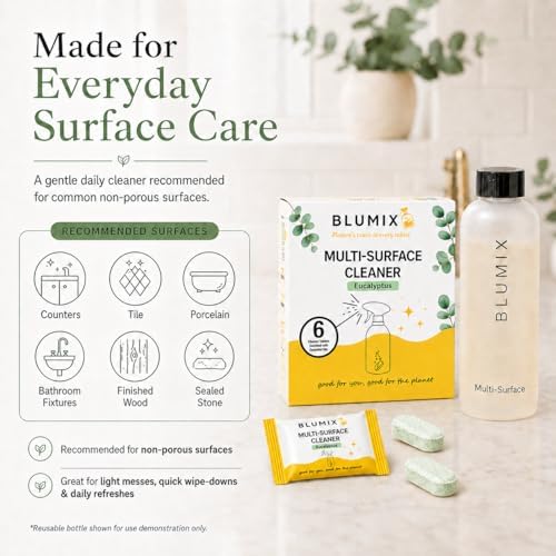 Multi-Surface Cleaner Refill Tablets – 6 Count | Eucalyptus Scent | Eco-Friendly, Biodegradable, Plastic-Free Cleaning Refills for Spray Bottles – All-Purpose Household Use (Eucalyptus) - Image 5