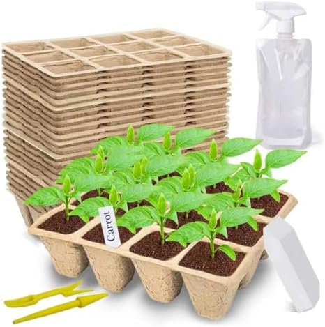 360 Cells Seed Starter Tray, 30 Pack Plant Starter Kit by Doubleggs