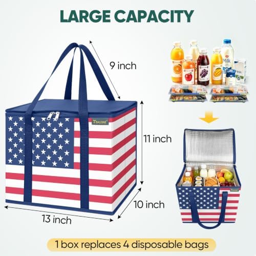 BALEINE 1PK Insulated Reusable Grocery Bag, Heavy Duty Shopping Tote - Image 5