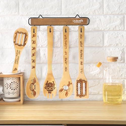 Friends Merchandise - Wooden Cooking Spoons Set 5, Novelty Decor, Unique Girl's Gifts, Housewarming Present - Image 3