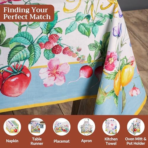 Maison d' Hermine Table Cloth Rectangle Table Reusable 100% Cotton 70"x120" - Image 4