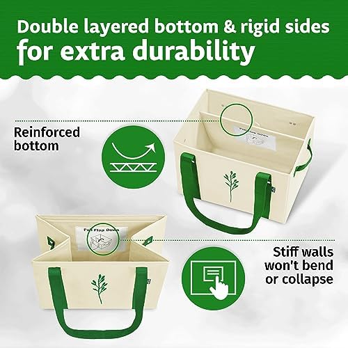 Green Bulldog Reusable Grocery Bags, Tote Bag For Shopping, Grey, 3 Pack - Image 5