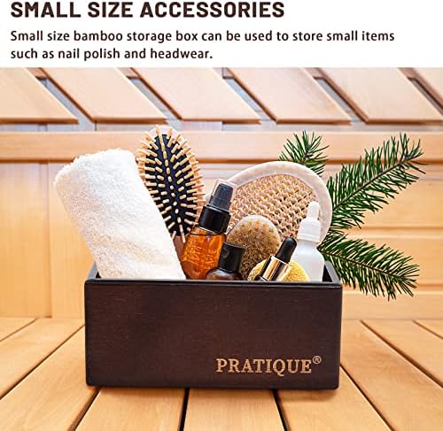 PRATIQUE Bamboo Drawer Organizer - Kitchen Utensil Organizer Silverware Tray Cutlery Holder，Office Desk Supplies and Accessories,12 * 3 * 2.6inch,Nut-brown - Image 5