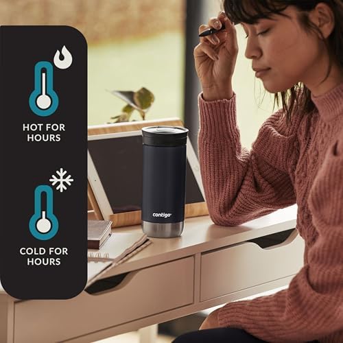 Contigo HuronTravel Mug Screw Cap Stainless Steel Drinking Cup - Image 3