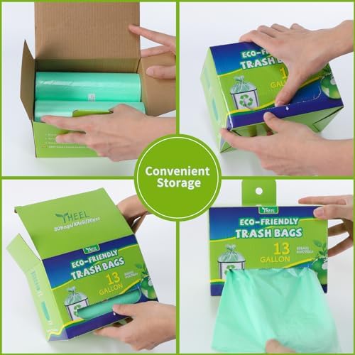 13 Gallon Tall Kitchen Trash Bags - Heavy Duty Leak-Resistant - 80 Count - Image 4