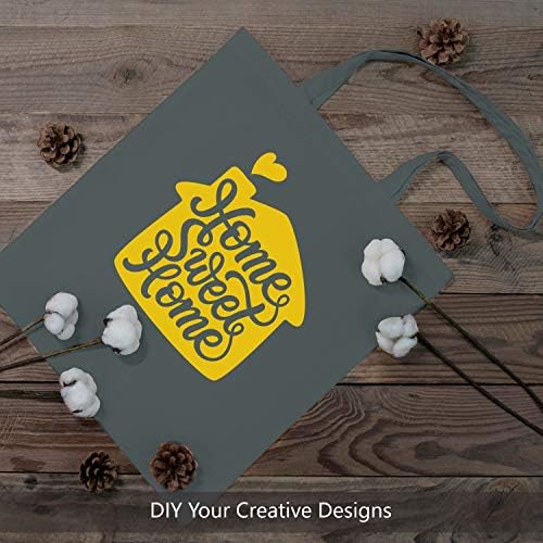 TOPDesign 6-Pack Economical 16"x15" Grey Cotton Tote Bag, Lightweight Medium Reusable Grocery Shopping Cloth Bags, Suitable for DIY, Advertising, Promotion, Gift, Activity - Image 4