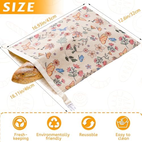 2 Pack Beeswax Bread Bags for Homemade Sourdough Reusable Beeswax Bread Bag - Image 4