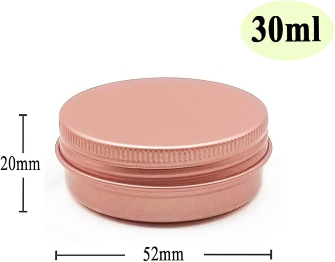 12pcs 1oz 30ml Aluminum Tin Jar, 30g Refillable Makeup Container, 30 Gram Screw Lid Round Can Sample Pot Travel for Cosmetic DIY Handmade Lip Balm Cream Salve Toner Candle Paint, Matte-Pink