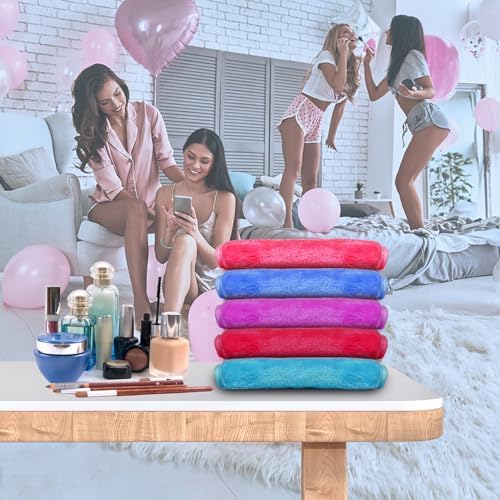 Nugilla Makeup Remover Cloth, 5 Packs Reusable Microfiber Makeup Remover Towels, Face Towel for Women - Image 7
