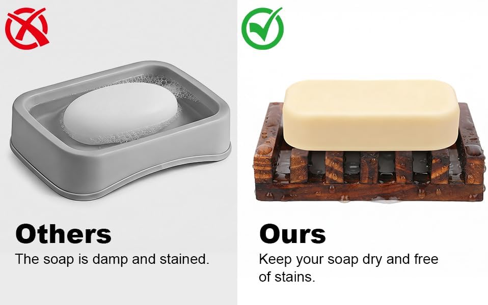30Pack Wooden Soap Dish for Shower Bulk Soap Holder Savers Wood Draining Tray Case for Bathroom Kitchen Travel Sponge Shampoo Sink,Hand Craft - Image 4