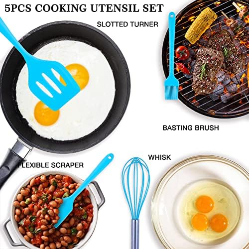13 Pcs Mixing Bowls Set, RV Camping Accessories Set, Apartment Kitchen Gadget Easy Storage, Inculding Measuring Cups Colander Sifter Large Bowl Whisk Scraper, Great for Cooking and Baking, No BPA - Image 6