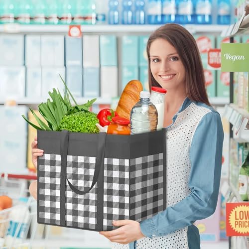 WOWBOX Reusable Grocery Bags, Foldable Reusable Shopping Tote Bags - Image 3