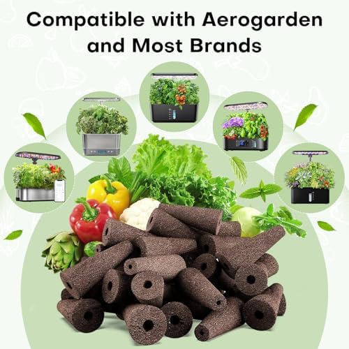 Ahopegarden 50pcs Hydroponic Pods Kit: Compatible with AeroGarden Herb Kits with 50 Grow Sponges; 50 Pods Lable, Highly Breathable - Indoor Garden Kit Supplies for Most Brands - Image 3