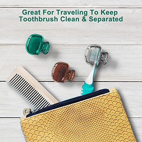 Mspan Toothbrush Protector Travel Cover: Brush Head Cap Cute Clip Case Bulk Guard - Oral Care Accessories Pod for Kids Adults - Image 6