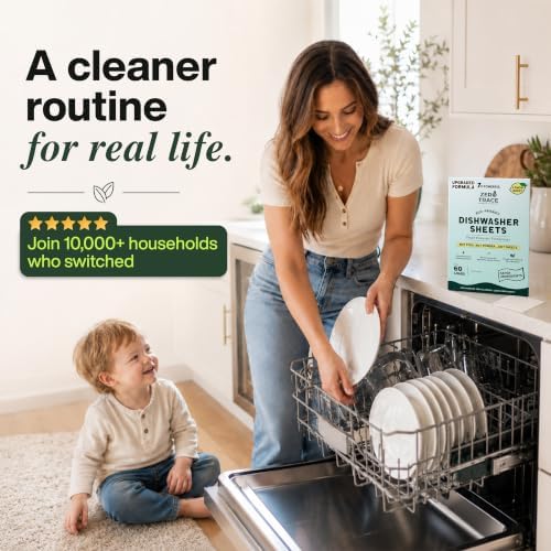 Zero Trace Dishwasher Detergent Eco-Friendly Sheets for Dish Washing - Plant Powered Technology - Lemon Scent - 60 Loads - Image 6
