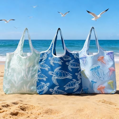 6 Pack Foldable Shopping Bag, Reusable Shopping Bag - Image 2