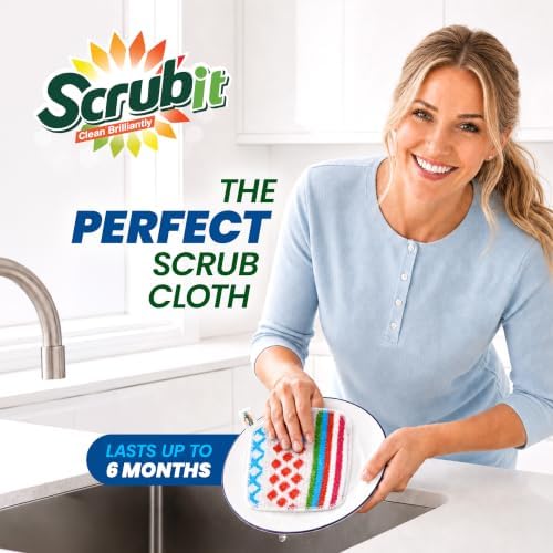 SCRUBIT 5 Pack Reusable Non-Scratch Dish Scrubbers for Kitchen - Image 5