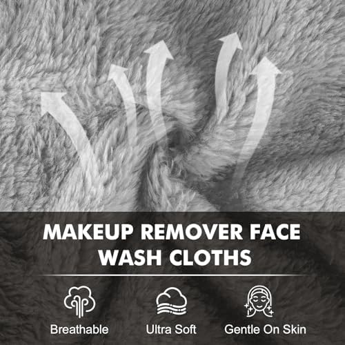 Reusable Makeup Remover Cloths 24 Pack, 6.5"x6.5" Reusable Face Towels - Image 3