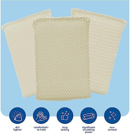 24 Pack Scrub Sponges Kitchen By SCRUBIT, Multi-Purpose Scouring Pads, Non-Scratch Cleaning Sponges for Dishes, Pots & Non-Stick Cookware - Long Lasting Dish Scrubbers for Kitchen, Bathroom & More - Image 5