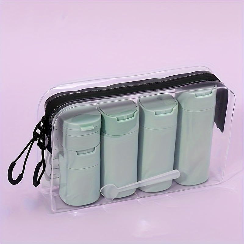 5pcs Travel Cream Dispenser Bottles Set Travel Bottles Toiletry Containers Set, TSA Approved, Travel Essentials - Image 4