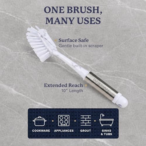 Farberware Dish Brush with Handle, 2 Pack, Firm Bristles - Image 5