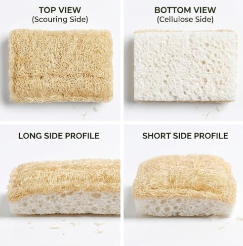 Natural Loofah Dish Sponges by Janté Co. - Kitchen Sponges - Image 4