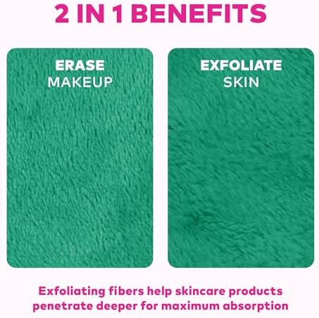 The Original MakeUp Eraser 7-Day Set, Erase All Makeup with Just Water, Including Waterproof Mascara, Eyeliner, Foundation, Lipstick, Sunscreen, and More! Recycled Green, 7 ct. - Image 6