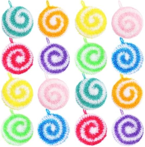 Kenning 12 Pcs Dish Scrubber Non Scratch Dish Washing Scrubbers Reusable Household Cleaning Kitchen Tools for Dishwashing Washing Dishes Cookware Tubs Sinks (Candy) by Kenning