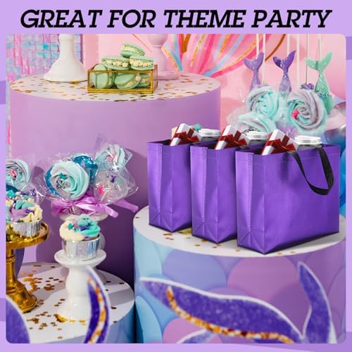 Eccliy 80 Pcs Reusable Gift Bags, Large, Purple - Image 4