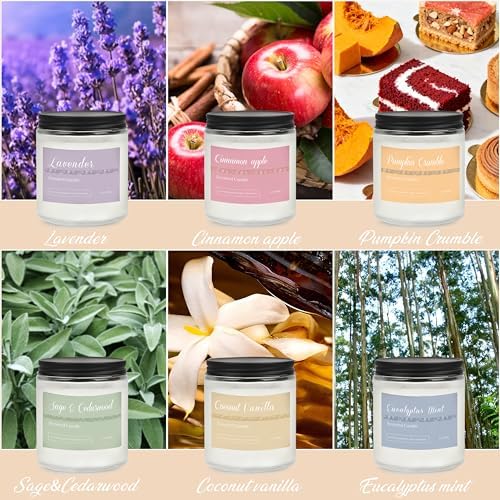 Scented Candles Gift Set for Women, 6-Pack Fall Soy Candles for Home Decor - Image 3