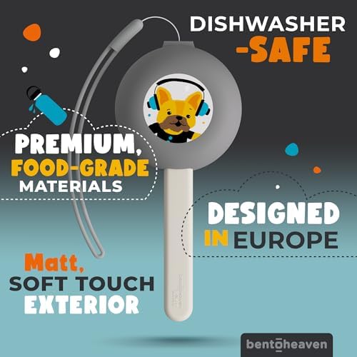 Bentoheaven Kids Utensils Set with Case, Reusable Fork & Spoon, Bulldog - Image 2