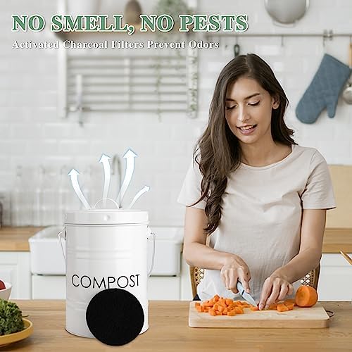 MUMTOP Compost Bin Filters, 12 Pack Charcoal Filter Activated Carbon Filter - Image 4