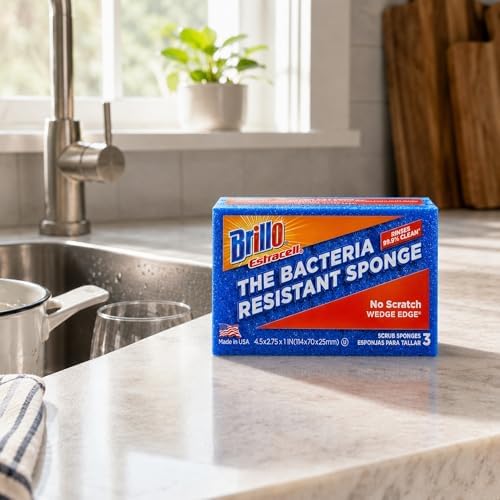 Brillo Estracell No Scratch Scrub Sponge with Wedge Edge, 3-Count - Image 7