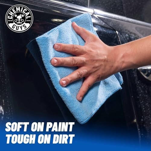 Chemical Guys, Workhorse Professional Microfiber Towels, Blue, 16 in, 6 Pk - Image 3