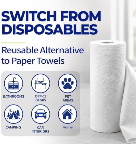 CLEANWRAP Reusable Dishcloths for Kitchen & Cleaning, Washable, 25 Pcs - Image 7