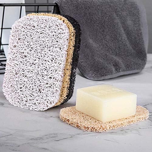 E-KNOW Soap Saver Pouch, Soap Bag Body Scrubber for Bar Soap or Soap Lift, Body Exfoliator Sponge for Bath or Shower, 4 Pack Soap Bag + 3 Piece Soap Lift Soap Saver Pads. - Image 5