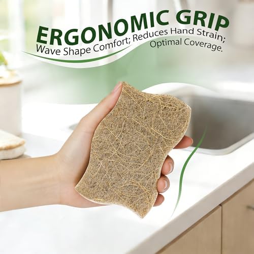 9 Pack Biodegradable Natural Dish Kitchen Sponges - Image 2