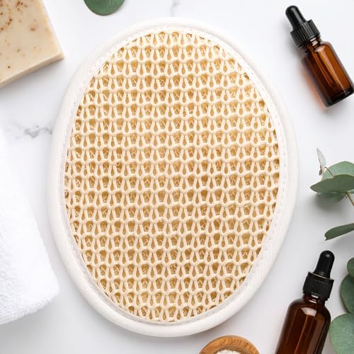 Natural Exfoliating Loofah Sponge – 10 Pack Soft Weave Facial & Body Pads – Gentle Sisal Bath Scrubber for Women & Men – Shower Skincare Exfoliator - Image 3