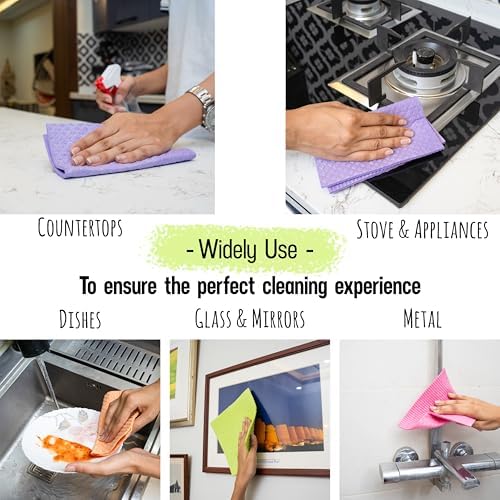 AQUASORB Swedish Dishcloths for Kitchen 10 Pack – Reusable Eco-Friendly Dish Cloths - Image 3