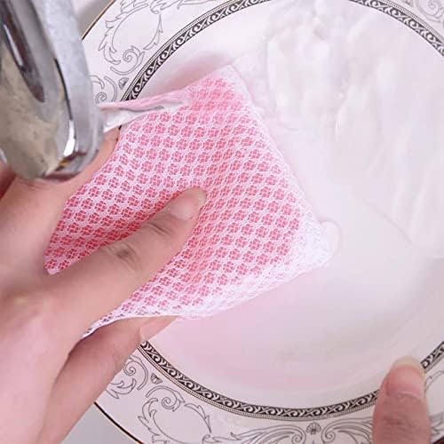 Sponge Kitchen Dishwashing Sponge, Mesh Net Scouring Pad (Pack of 10) - Image 4