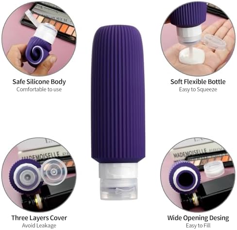 Mrsdry 16 Pack Travel Bottles for Toiletries, Large 6oz Silicone Travel Containers with No-Drip Valve and Wide Opening - Image 4