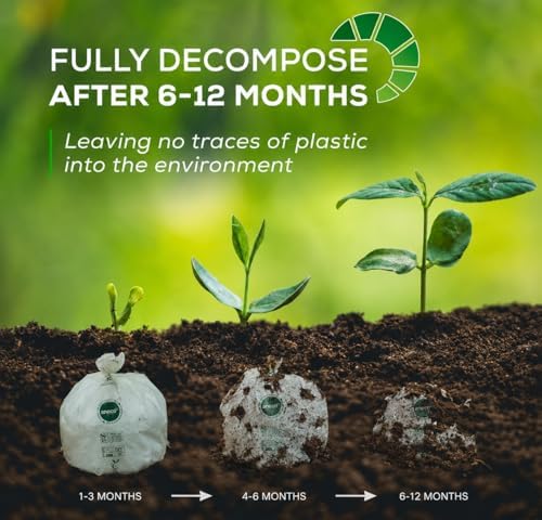 ANECO 100% Compostable Food Waste Bags 3 Gallon, 100 Count - Image 3