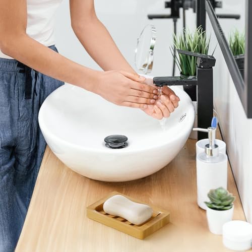 AmazerBath Soap Holder, Bamboo Soap Dish, Wooden Soap Holder Soap Dish, 2 Pack Bamboo Soap Holder, Soap Dishes for Bar Soap, Wooden Soap Tray, Kitchen Soap Tray Self Draining (Wooden Color) - Image 2