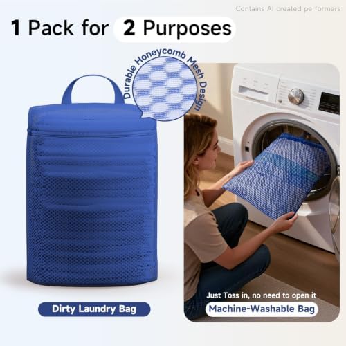 OlarHike Packing Cubes for Travel,Gifts for Women Mom,Anti-Tearing Suitcase Organizer for Luggage with Shoe & Hanging Toiletry Bag,Vacation Essentials & Accessories for Cruise Ship,9 Set,Klein Blue - Image 6