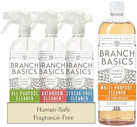 Branch Basics Surface Cleaning Kit: 33.8 oz Concentrate, Refillable Bottles by BranchBasics