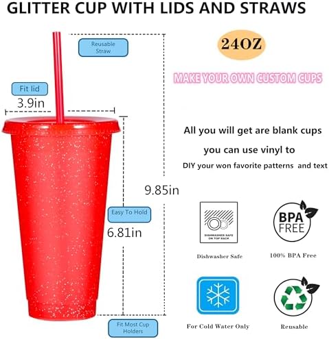 Suertestarry Tumbler with Straw and Lid,Water Bottle Iced Coffee Travel Mug Cup,Reusable Plastic Cups,Perfect for Parties,Birthdays… (Red-36Pack, 36 pack) - Image 2