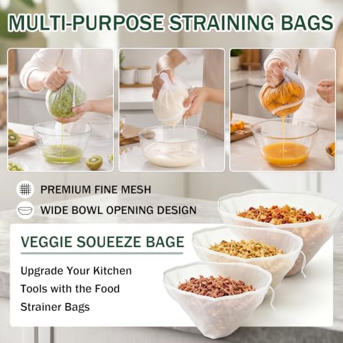 3PCS Organic Cotton Cheesecloth Bags with Drawstring - Image 3