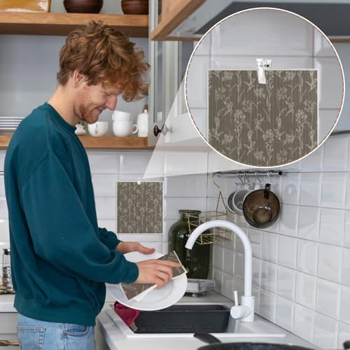 6 Pack Swedish Dishcloths for Kitchen,Swedish Rags Dish Towels with Clips - Image 5